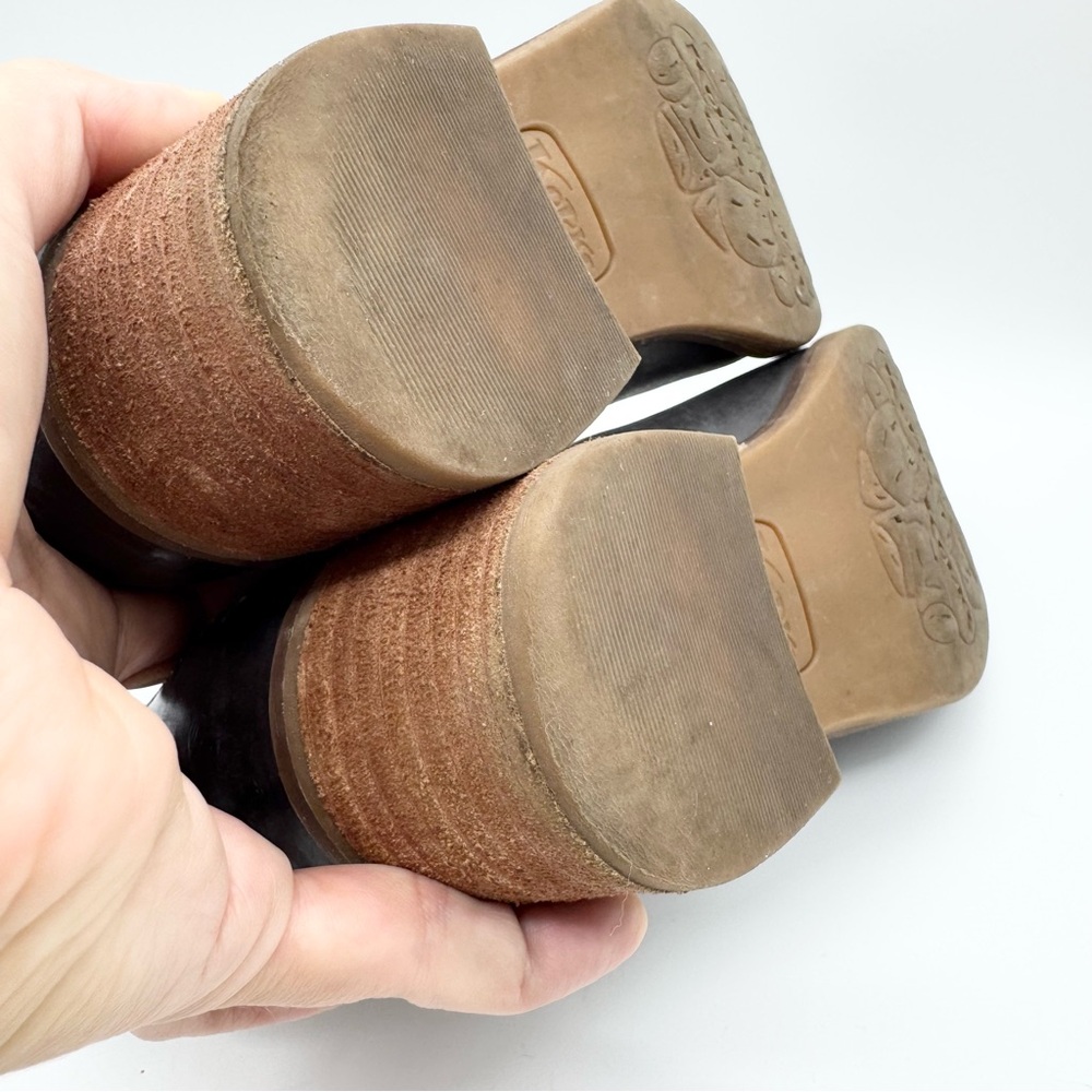 KORKS by Kork-Ease Tea Chelsea Booties Dark Grey Stacked Heel Minimalist‎ Office - Picture 9 of 11